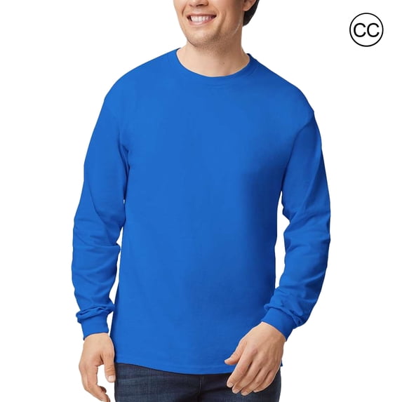 Gildan Long Sleeve T-Shirt for Men, Arts & Crafts, 100% Heavy Cotton Comfortable Tee, Royal, XL