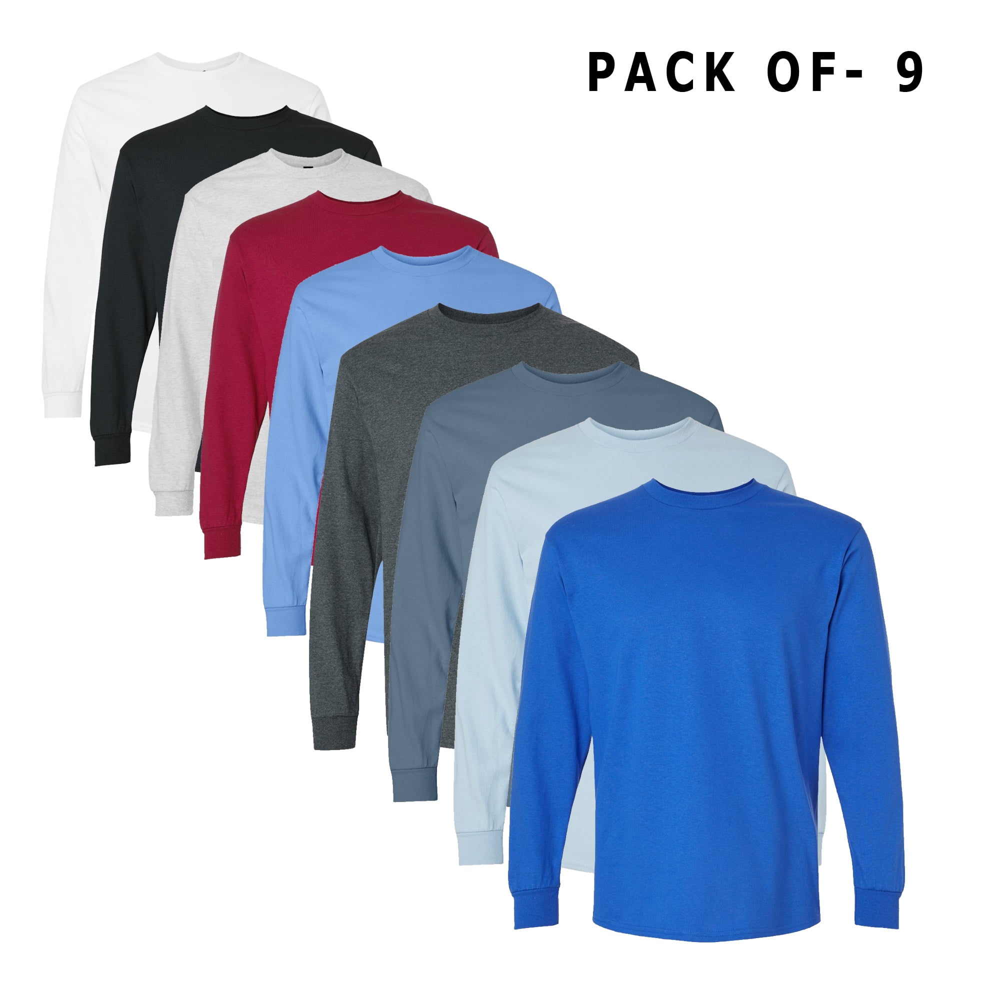 Gildan Ultra Cotton Long Sleeve T-Shirts 2-Pack - Irish Green, Medium