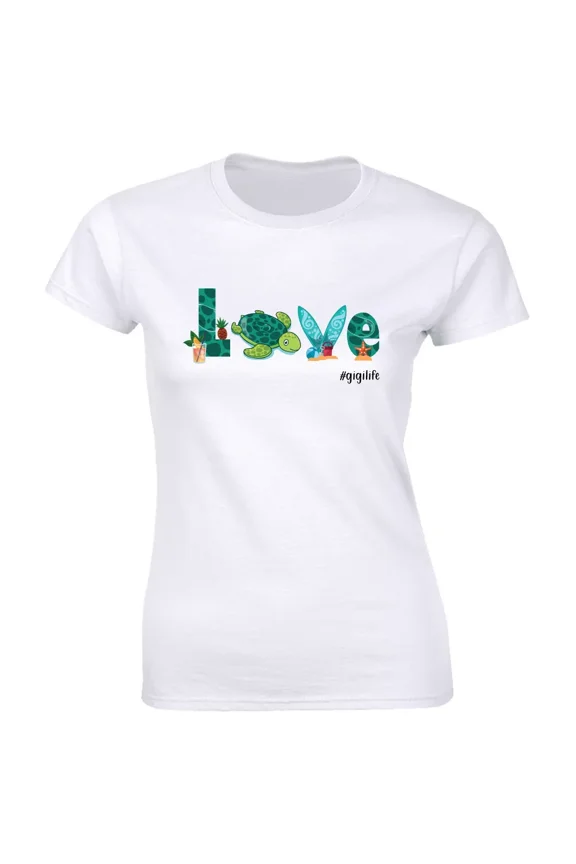 Love Turtles Gigi Life Women'S T-Shirt Cute Sea Animals Gift For Grandma Gift For Men Women Unisex Tee