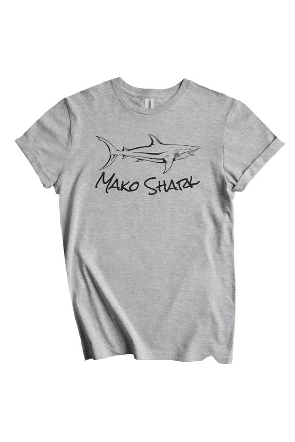 Mako Shark Sketch Cool Shark T-Shirt - Shark Gift Gift for Men Women Unisex Tee