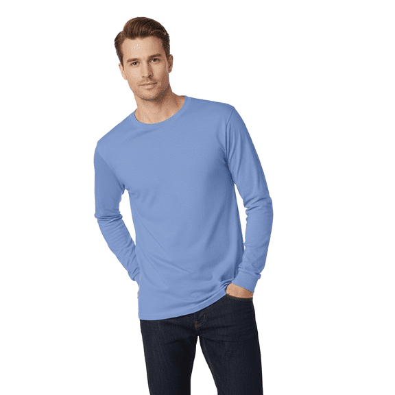 Gildan Men DryBlend 50/50 Long Sleeve T-Shirt, Moisture-Wicking Crew Neck Tee, Carolina Blue, 3XL