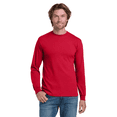 thumbnail image 1 of Gildan Men DryBlend 50/50 Long Sleeve T-Shirt, Moisture-Wicking Crew Neck Tee, Red, L, 1 of 5
