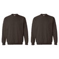 thumbnail image 1 of Gildan Men Fleece Sweatshirt, 4XL, Heavy Blend Crewneck Durable Dark Chocolate Color Pullover 2 Pack, 1 of 7