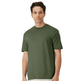 thumbnail image 1 of Gildan Men Light Cotton T-Shirt, Adult Crewneck Tee, 100% cotton Military Green Shirt, S, 1 of 5