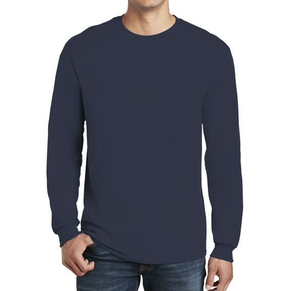 Gildan Men Long Sleeve T-Shirt - Heavy Cotton Men T-Shirts 5400 - Best Classic Mens Long Sleeve Value Shirt