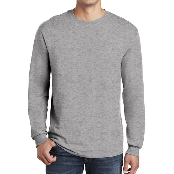 Gildan Men Long Sleeve T-Shirt - Heavy Cotton Men T-Shirts 5400 - Best Classic Mens Long Sleeve Value Shirt