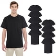 thumbnail image 1 of Gildan Men Short Sleeve Pocket T-Shirt, Heavy Cotton Classic Fit 9 Pack Black Tee, 100 Cotton, S, 1 of 5