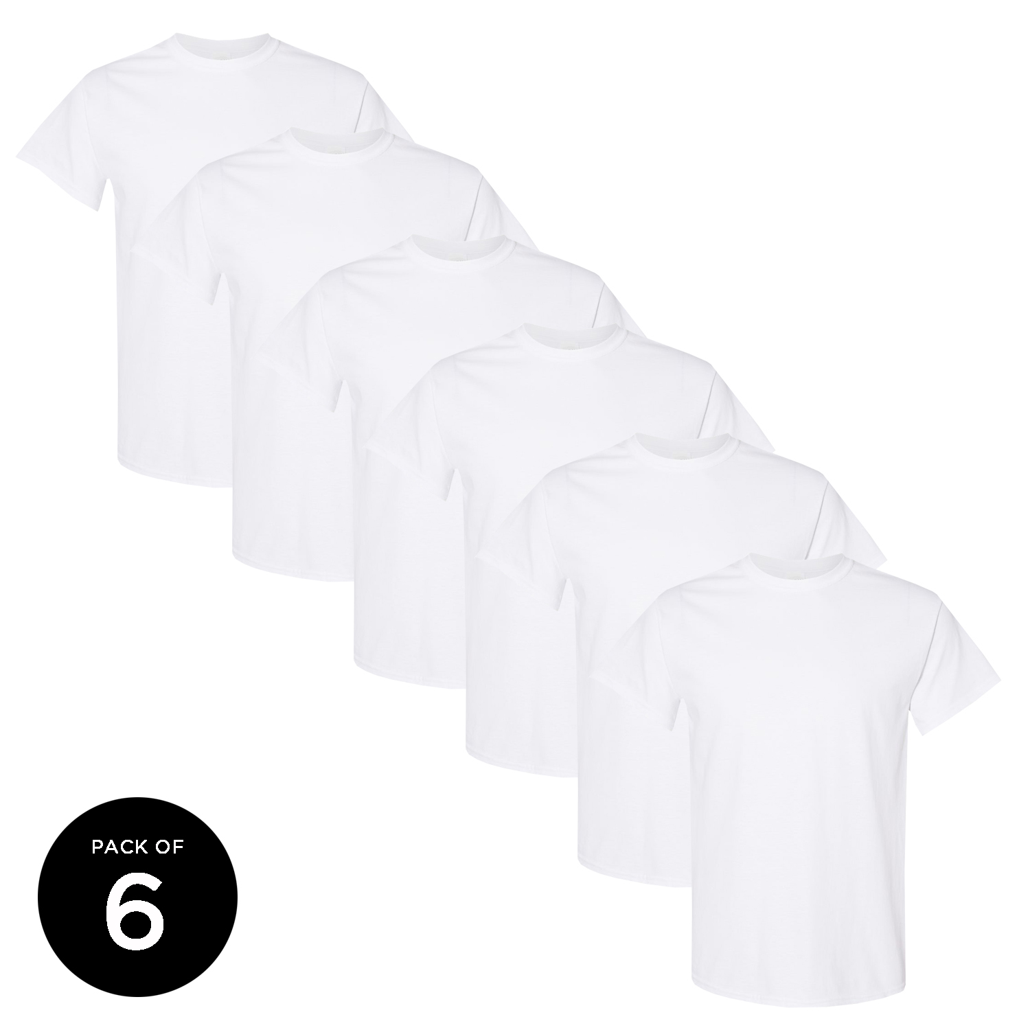 Gildan Men T-Shirts Value Pack White Shirts for Men - Single OR Pack of 6 OR Pack of 12 Shirts for Men Gildan T-shirts for Men T-shirt Casual Shirt Basic Shirts - image 1 of 4