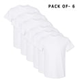 thumbnail image 1 of Gildan Men T-Shirts - White Short Sleeve Tee | 5.3 oz., 100% Heavy Cotton, Crew Neck Tees | Bulk Pack of 6, Size: L, 1 of 5