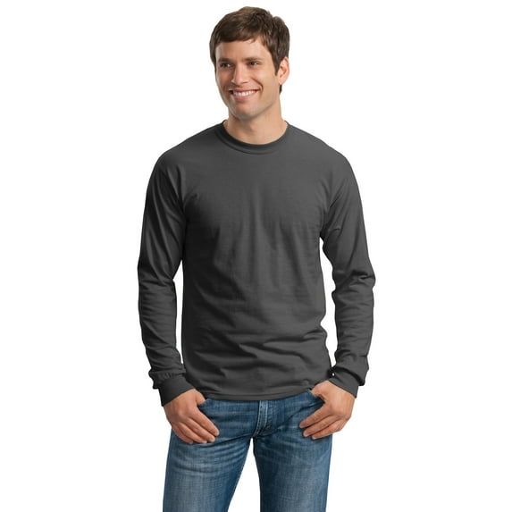 Gildan Men's 100 Percent Cotton Long Sleeve T-Shirt. G2400