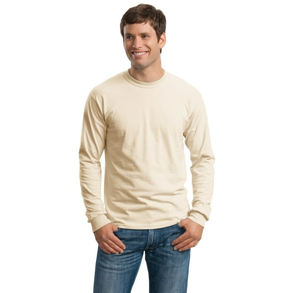 Gildan Men's 100 Percent Cotton Long Sleeve T-Shirt. G2400