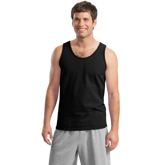 Gildan Men's 100 Percent Cotton U Neck Tank Top. 2200