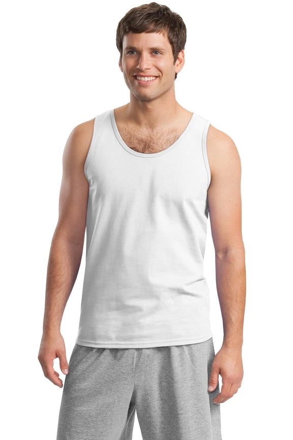 Men's 100 Percent Cotton U Neck Tank Top - 2200