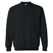 Men's 1800 Long Sleeve Heavy Blend Crew Neck Pullover Sweatshirt Black M