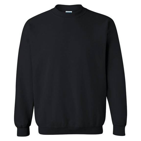 Gildan Men's 1800 Long Sleeve Heavy Blend Crew Neck Pullover Sweatshirt Black M