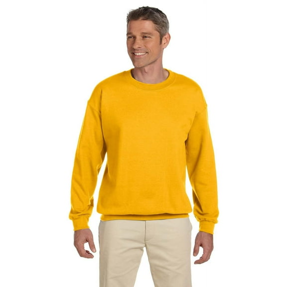 Gildan Men's 1800 Long Sleeve Heavy Blend Crew Neck Pullover Sweatshirt Gold XL