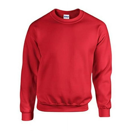 Gildan Men's 1800 Long Sleeve Heavy Blend Crew Neck Pullover Sweatshirt Red XL