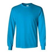 Gildan Men's 2400 Long Sleeve Ultra Cotton Crew Neck T Shirt Sapphire S