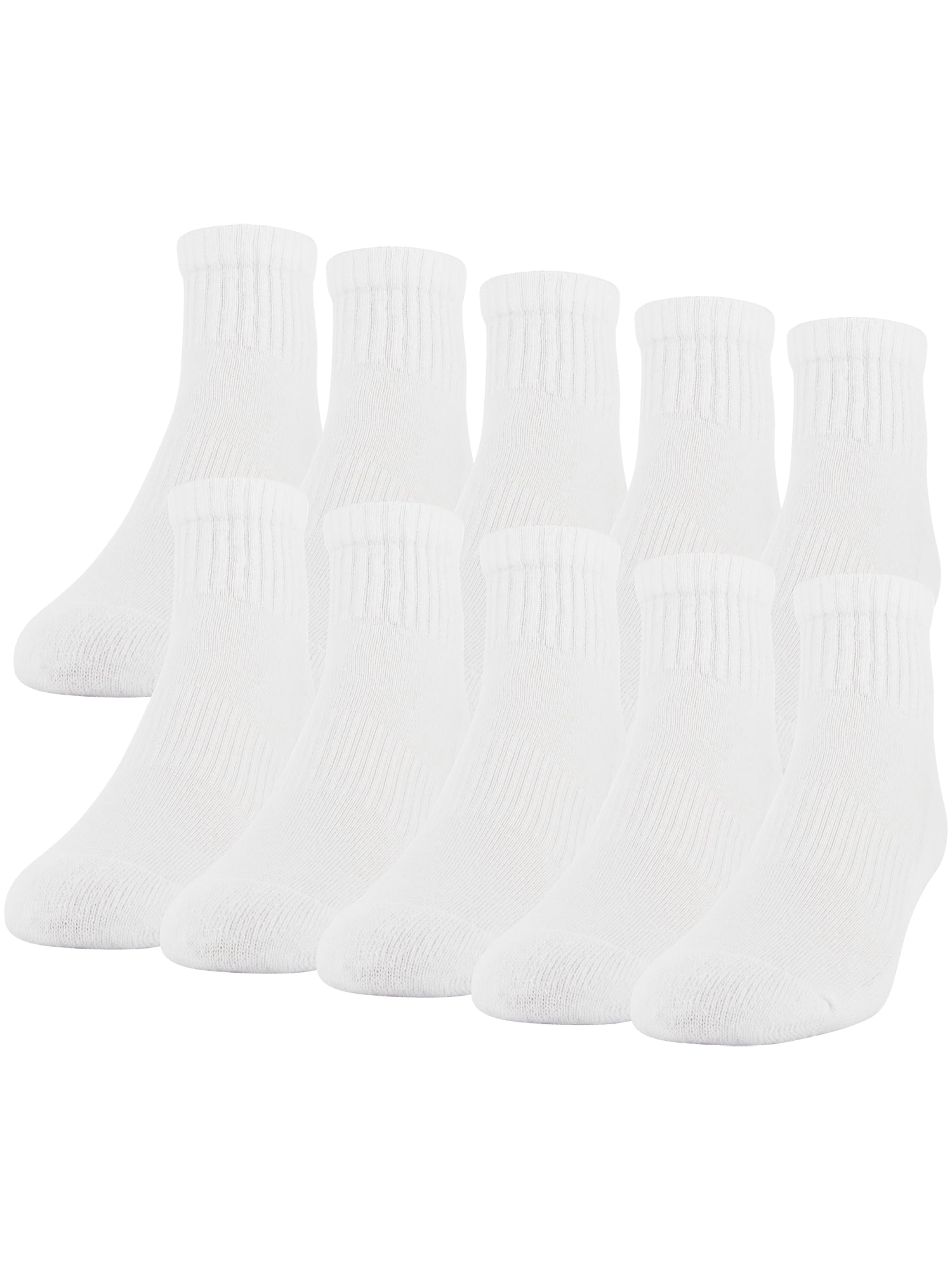 Gildan Men's Moisture Wicking Cushioned Active Cotton Ankle Socks, 10