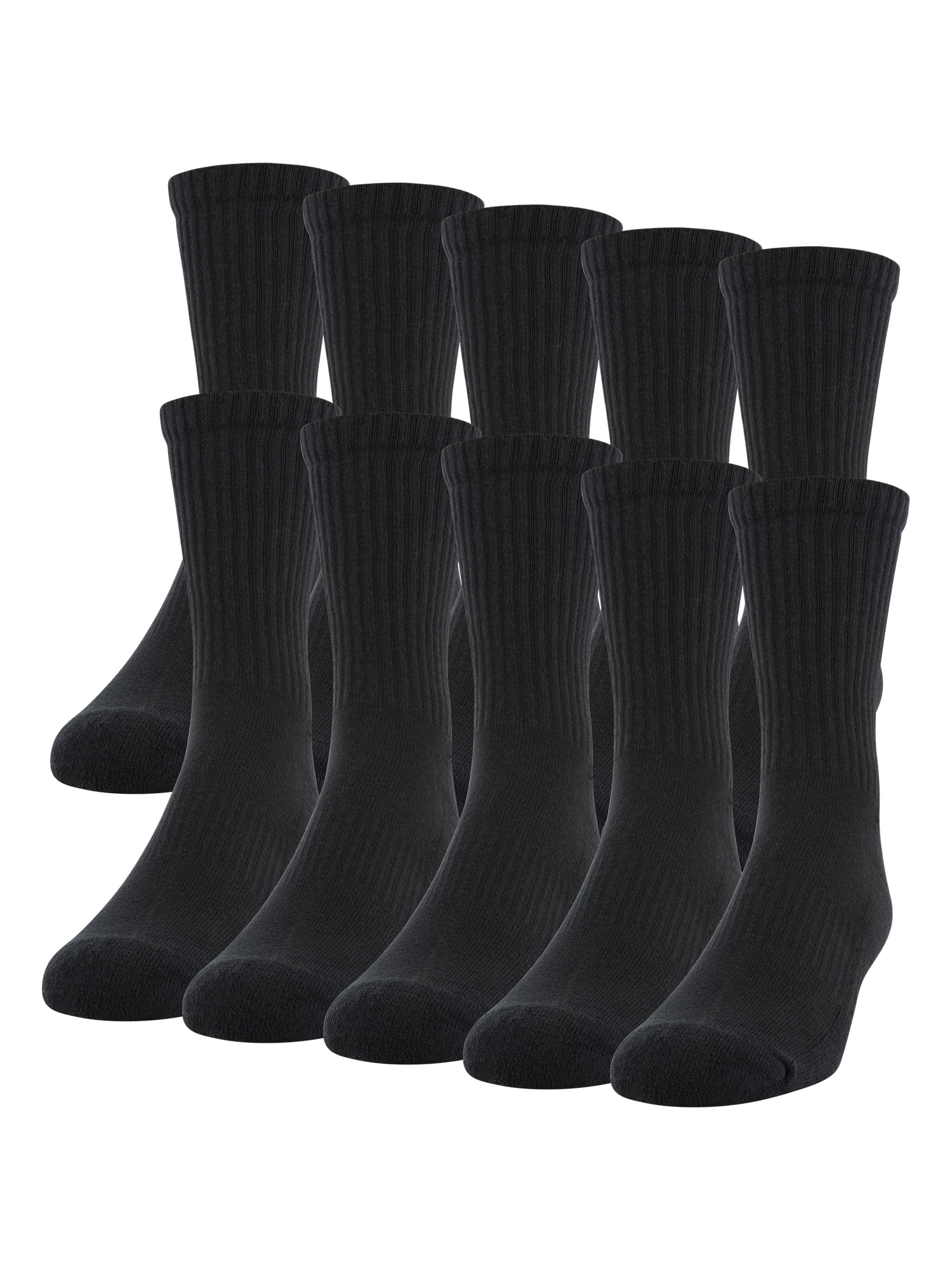 Gildan Men's Active Cotton Crew Socks, 10 Pairs