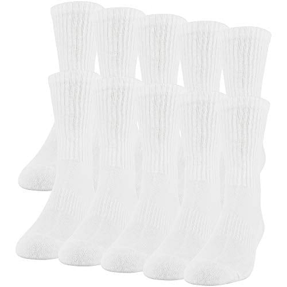 Gildan Men's Active Cotton Crew Socks, 10 Pairs