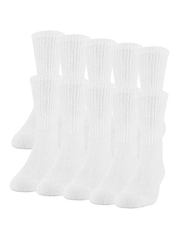 Men's Active Cotton Crew Socks, 10 Pairs