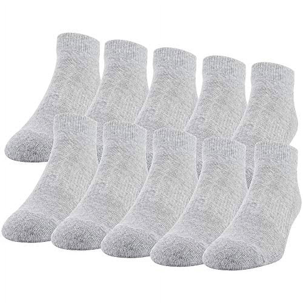 Gildan Men's Active Cotton Low Cut Socks, 10 Pairs