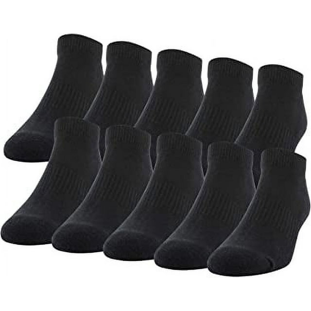 Gildan Men's Active Cotton Low Cut Socks, 10 Pairs