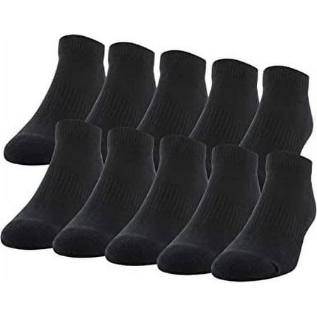 Gildan Men's Active Cotton Low Cut Socks, 10 Pairs
