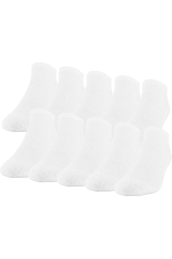 Men's Active Cotton No Show Socks, 10 Pairs