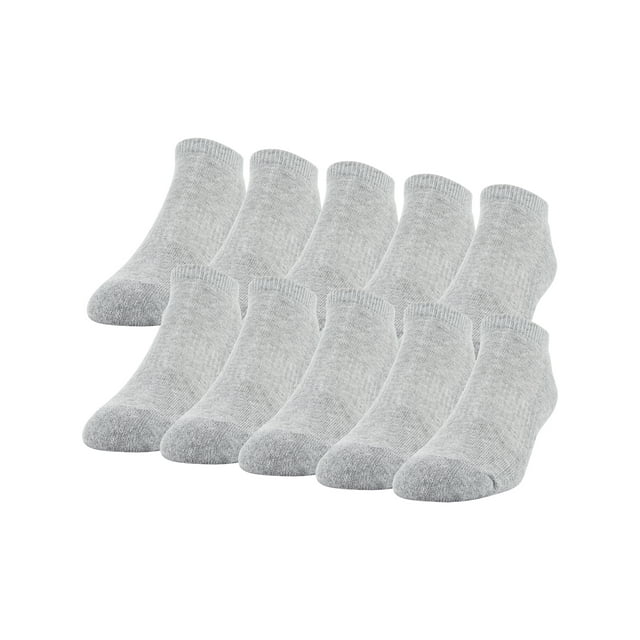 Gildan Men's Active Cotton No Show Socks, 10 Pairs