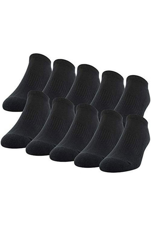 Men's Active Cotton No Show Socks, 10 Pairs