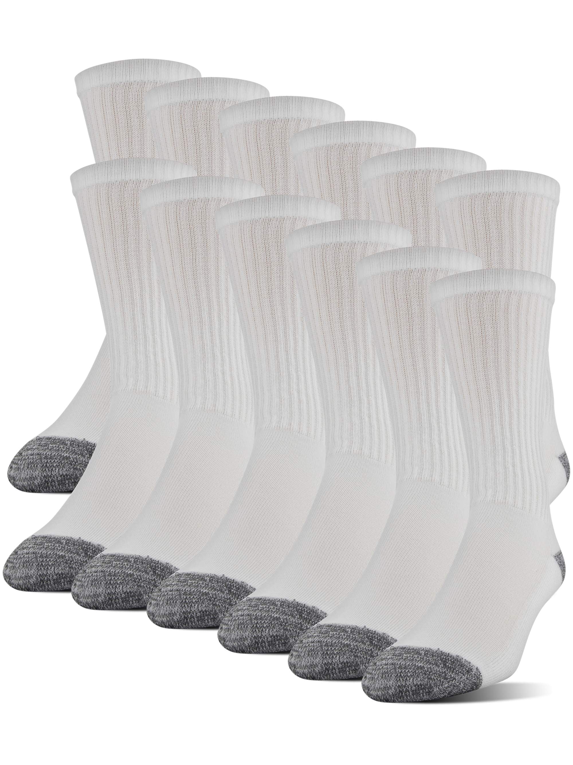 Gildan Men's Half Cushion Crew Socks, 12-Pack