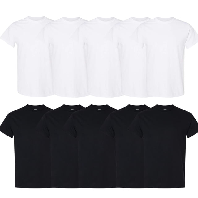 Gildan Men's Assorted Colors Crewneck Tee with Short Sleeves, 10-Pack