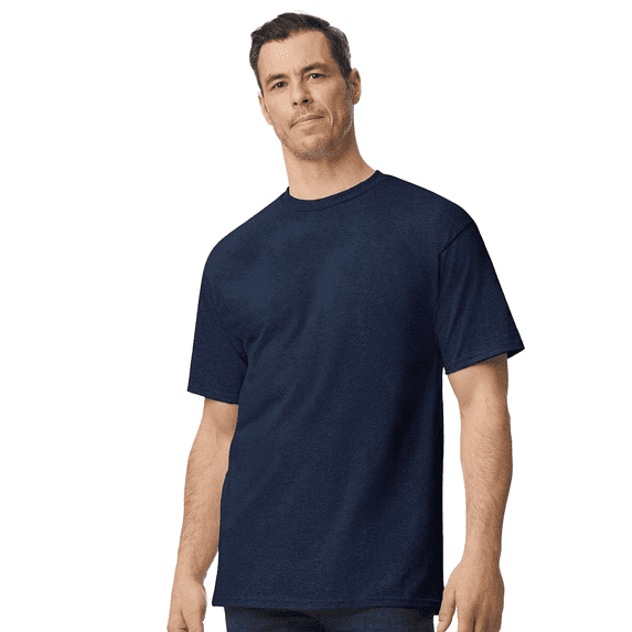 Gildan Men's Big & Tall T Shirt Single Value Navy Pack, No Boundaries Ultra Cotton Short Sleeves Tee, Size LT