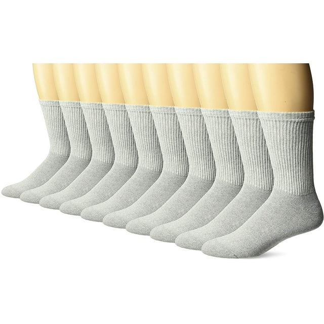 Gildan Mens Big And Tall Mid Crew Socks 10 Pack 9285