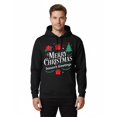 thumbnail image 1 of Gildan Men's Christmas Pocket Hooded Sweatshirt, Xmas Graphic Printed Pullover Hoodie, Black, S, 1 of 5
