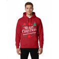thumbnail image 1 of Gildan Men's Christmas Pocket Hooded Sweatshirt, Xmas Graphic Printed Pullover Hoodie, Red, L, 1 of 5