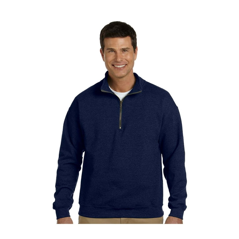 Gildan Men s Contrast Vintage 1 4 Zip Cadet Collar Sweatshirt Style G18800