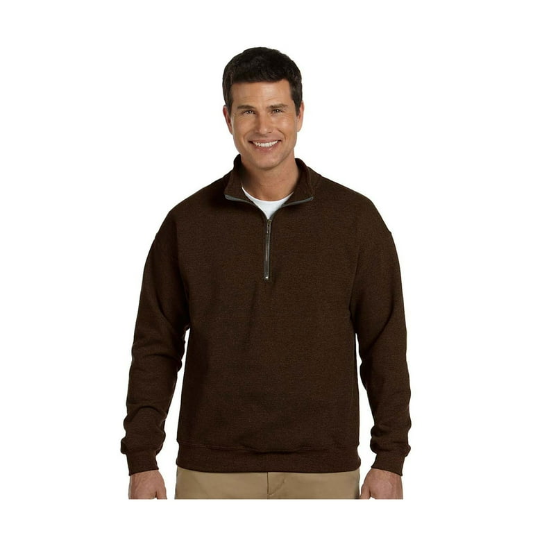 Gildan Men s Contrast Vintage 1 4 Zip Cadet Collar Sweatshirt Style G18800 Walmart