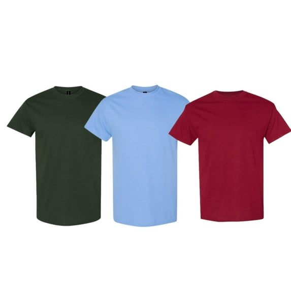 Gildan Men's Cotton Stretch Crew Neck Short Sleeve T Shirt, 3-Pack, Sizes S-2XL