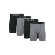 Gildan Men's Cotton Stretch Long Leg Boxer Briefs, 4-Pack, 8.5" Inseam, Sizes S-2XL