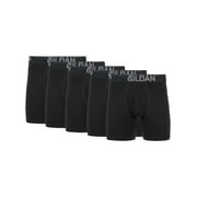 Gildan Mens Cotton Stretch Regular Leg Boxer Briefs, 5-Pack, 6 Inseam