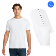 thumbnail image 1 of Gildan Men's Crew Neck White T-Shirt - Softstyle, Short Sleeve, 9 Pack, 100 Cotton Classic Tee, S, 1 of 5