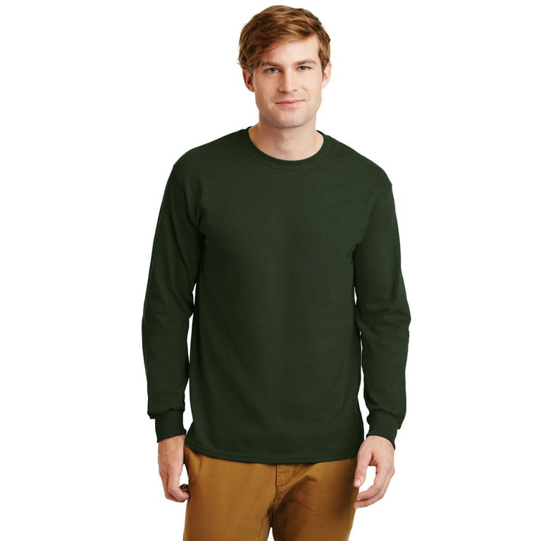 Gildan Men s Double Needle Bottom Hem Rib Knit T Shirt Walmart