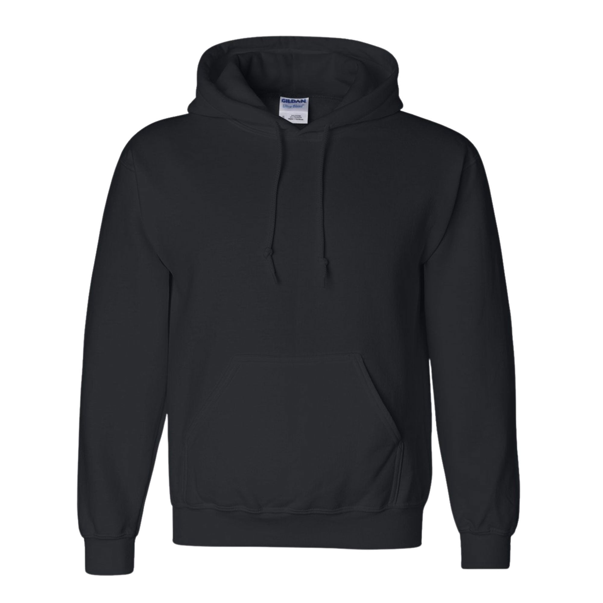 Gildan Men's DryBlend Hooded Sweatshirt, 50/50 Cotton/Polyester Winter Long Fleece Hoodie Pullover (Black , M)