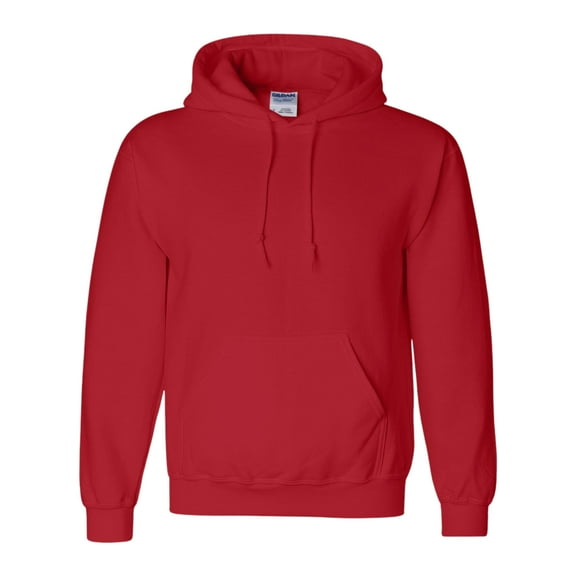 Gildan Men's DryBlend Hooded Sweatshirt, 50/50 Cotton/Polyester Winter Long Fleece Hoodie Pullover (Red , L)