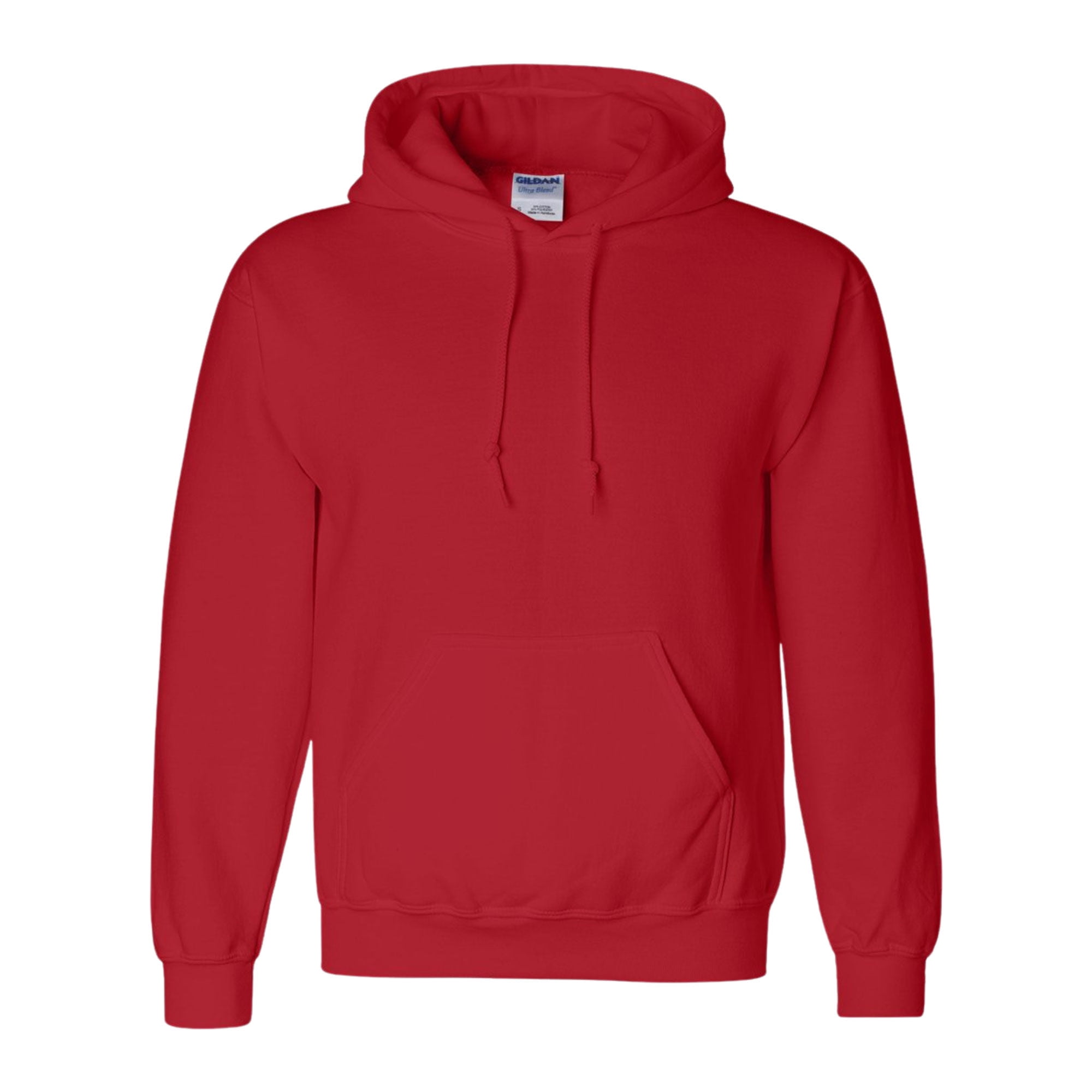Gildan Men's DryBlend Hooded Sweatshirt, 50/50 Cotton/Polyester Winter Long Fleece Hoodie Pullover (Red , XL)