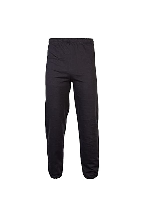Men's Fleece Elastic Bottom Sweatpants, Style G18200, 1-Pack, Black, Small