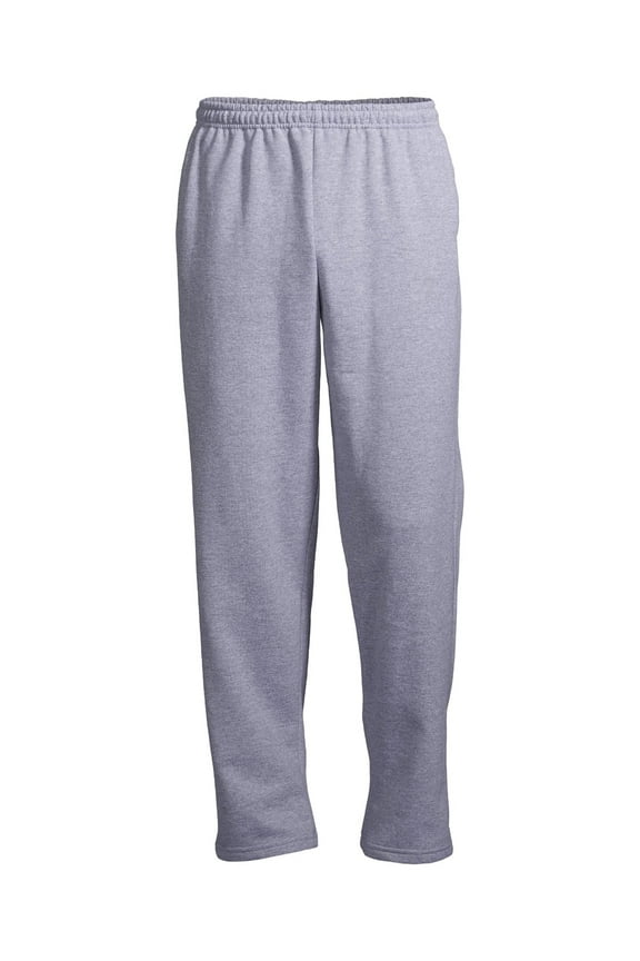 Men's Fleece Open Bottom Pocketed Sweatpants, up to Size 2XL